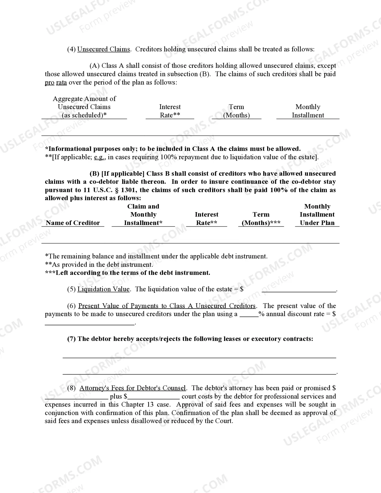 Preview Chapter 13 Plan - Motion for 3012 Valuation Hearing