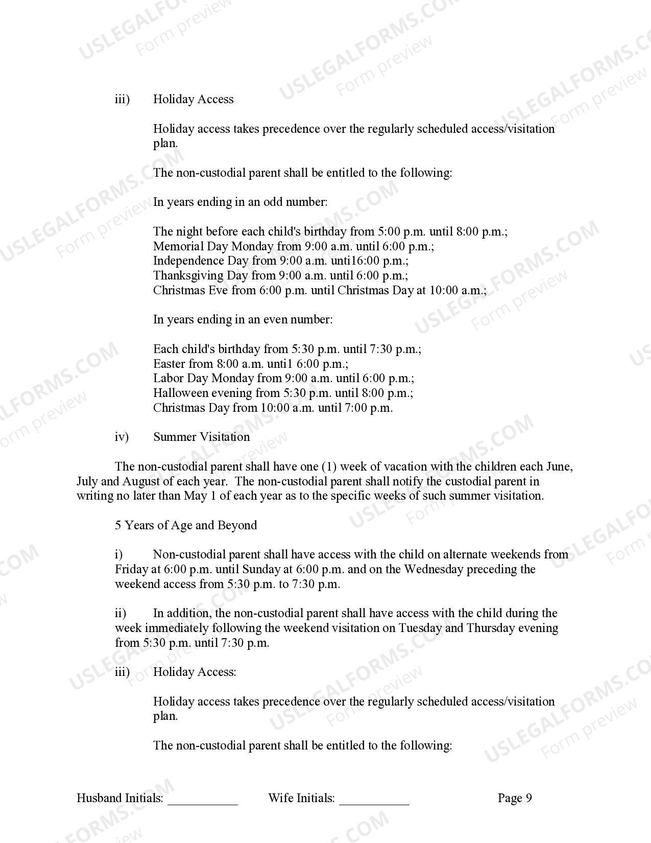 Louisiana Marital Domestic Separation and Property Settlement Agreement Minor Children no Joint