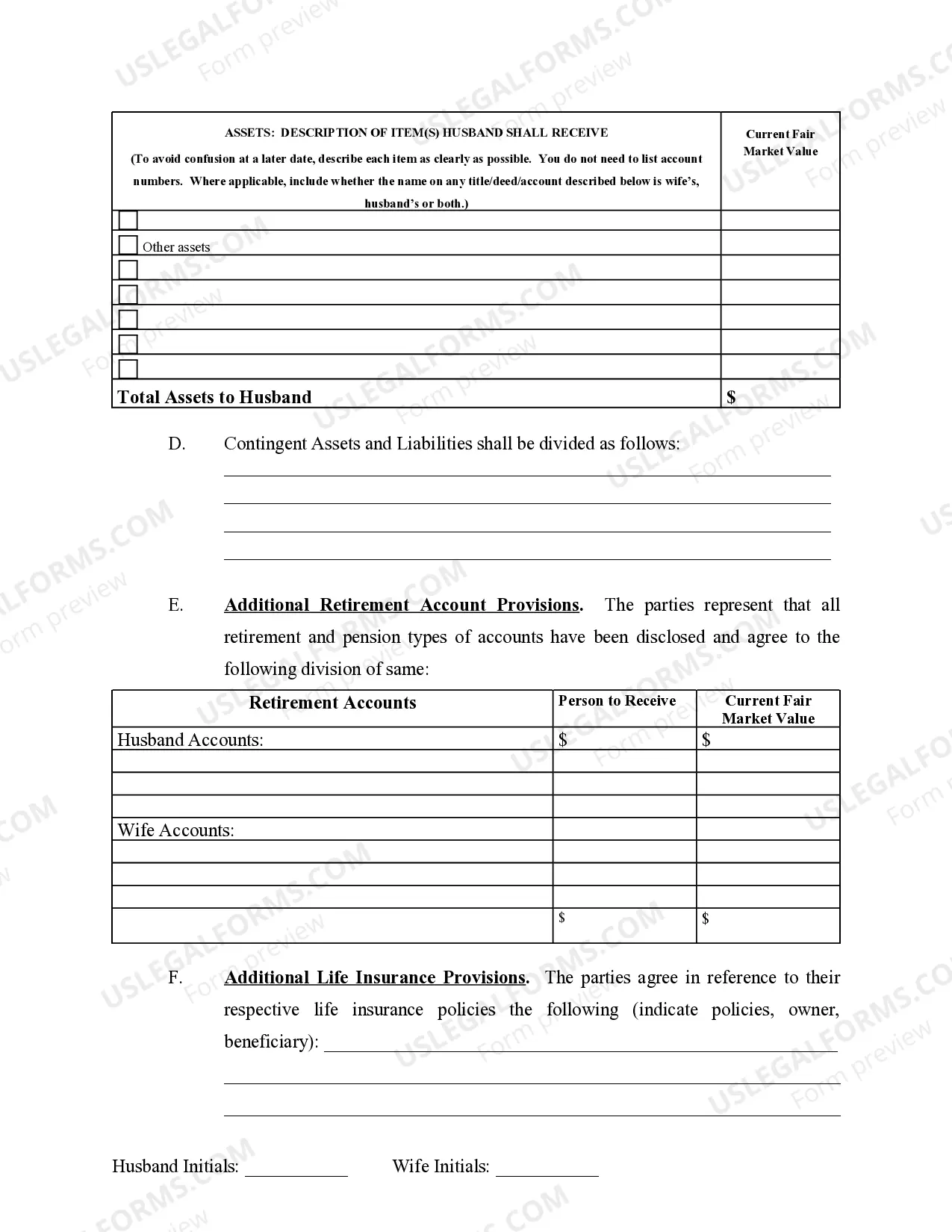 Preview Marital Domestic Separation and Property Settlement Agreement Minor Children Parties May have Joint Property or Debts where Divorce Action Filed