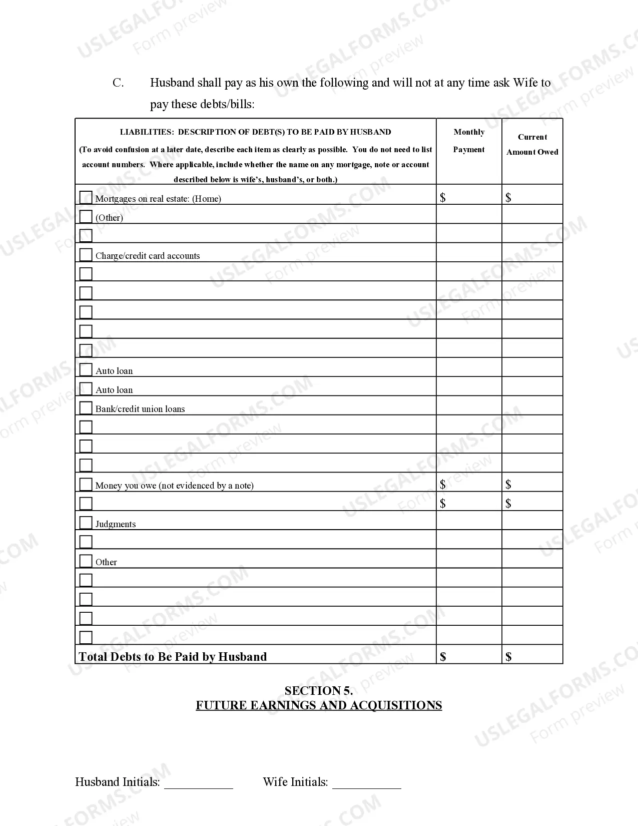 Preview Marital Domestic Separation and Property Settlement Agreement Minor Children Parties May have Joint Property or Debts effective Immediately