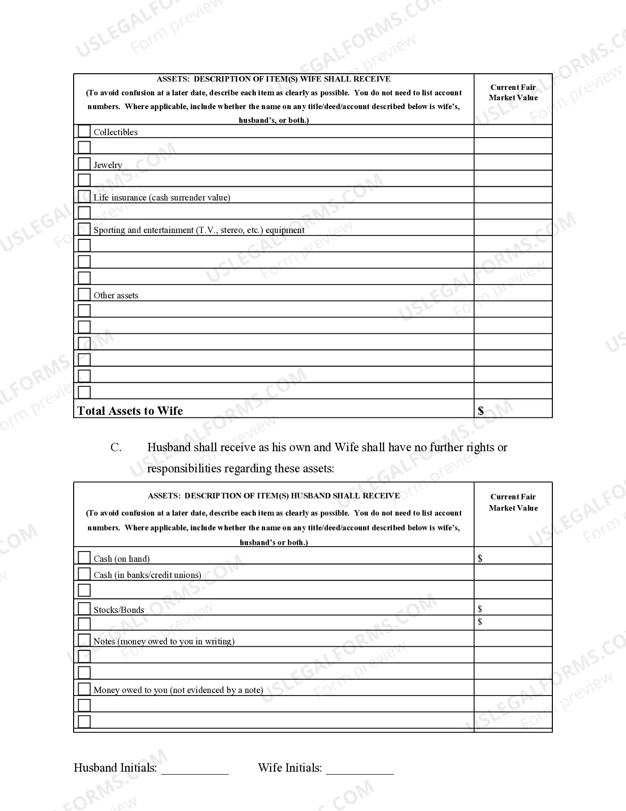 Preview Marital Domestic Separation and Property Settlement Agreement Minor Children Parties May have Joint Property or Debts effective Immediately