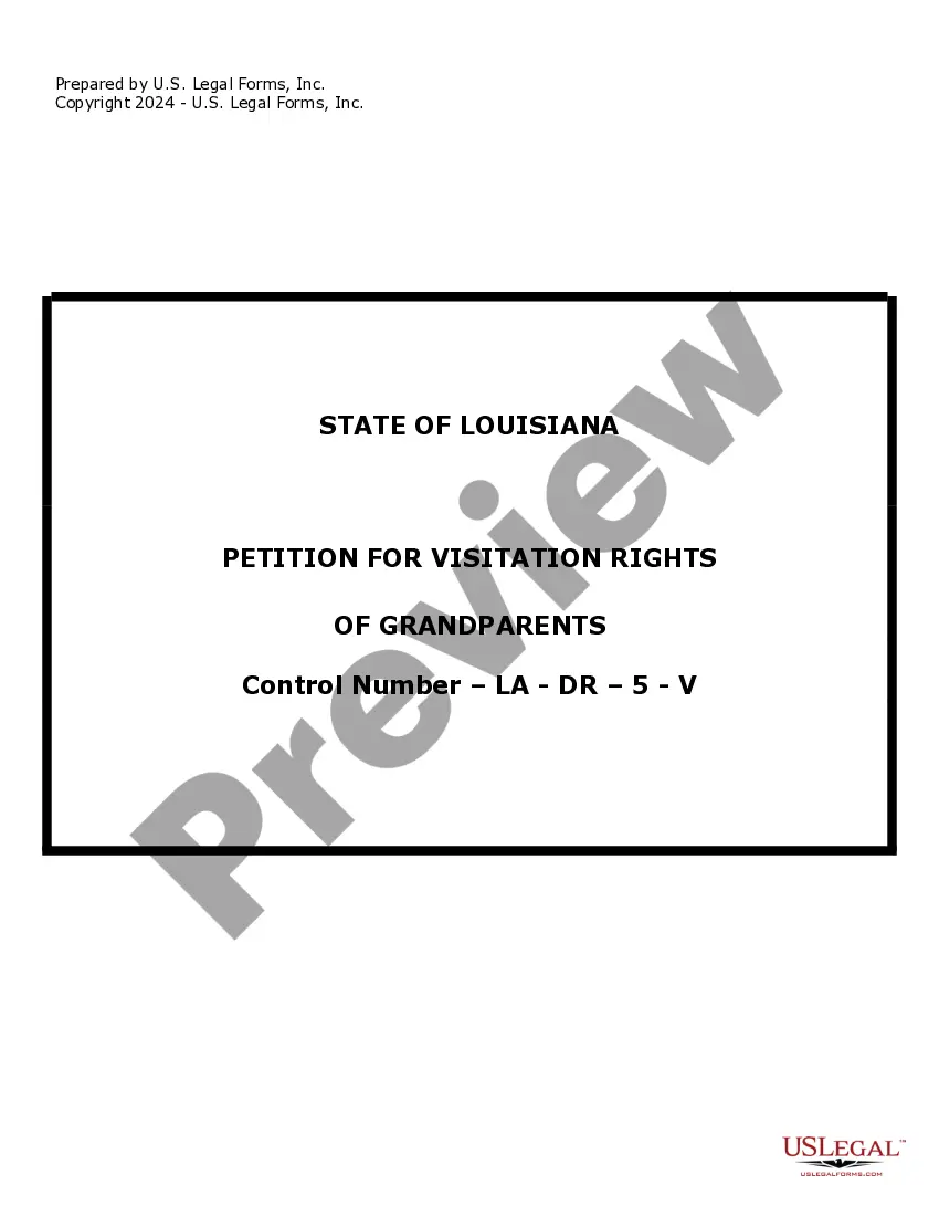 Louisiana Petition For Visitation Rights Of Grandparents How To File