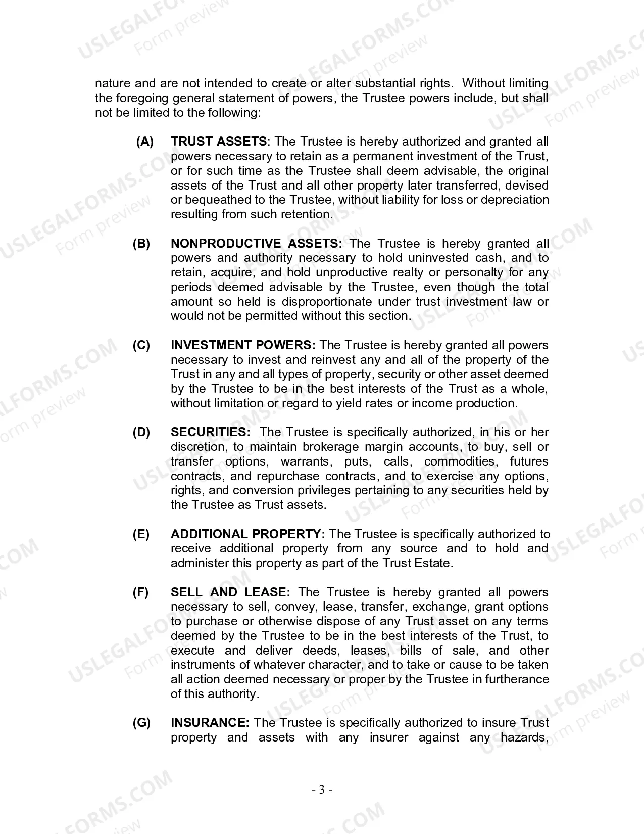Preview Revocable Living Trust for Husband and Wife with No Children