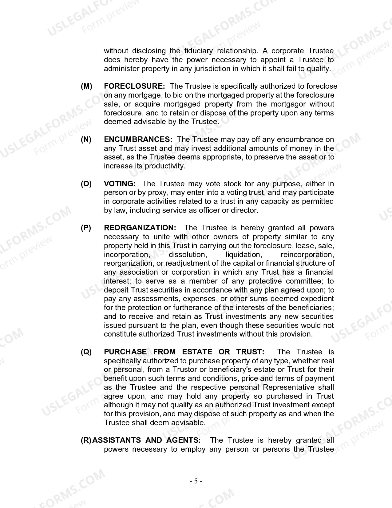 Preview Revocable Living Trust for Husband and Wife with No Children