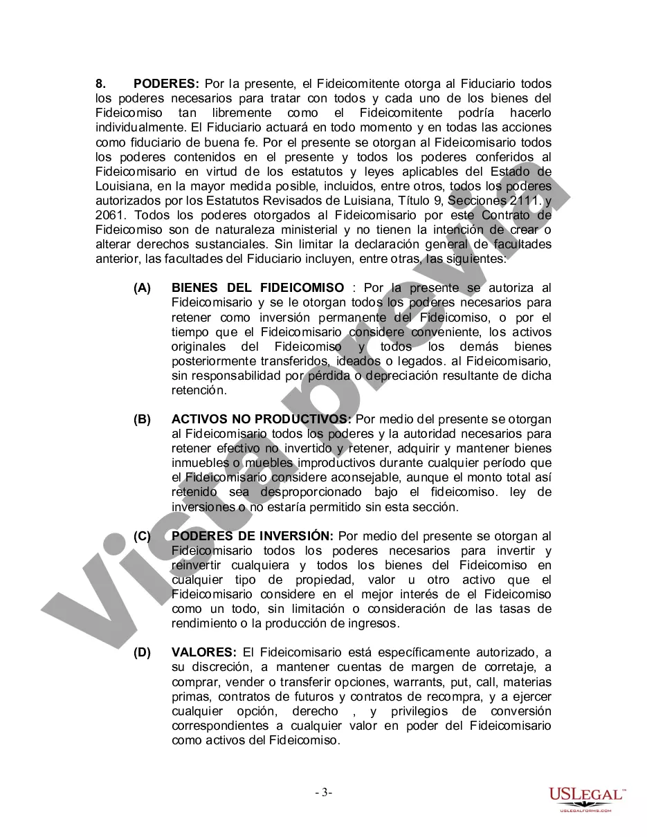 Preview Fideicomiso en vida para una persona soltera, divorciada o viuda (o viudo) con hijos