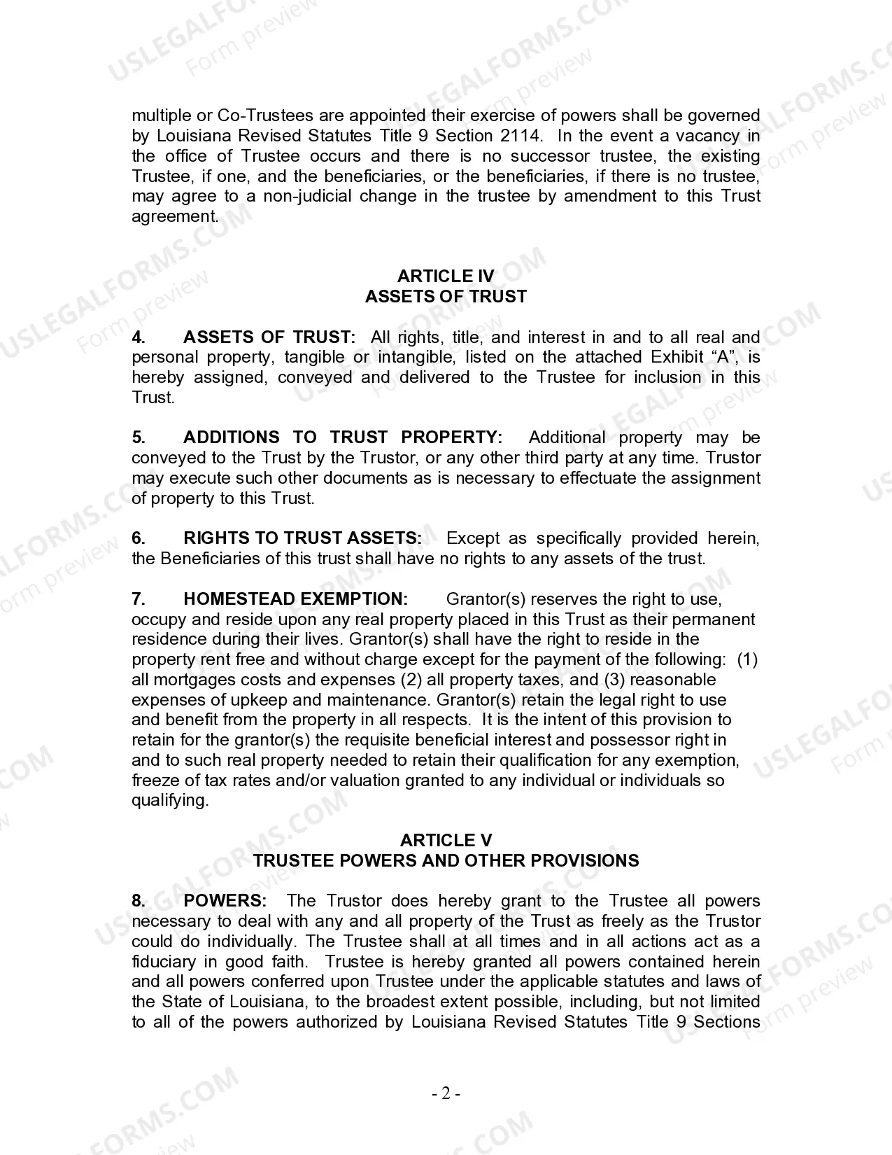 Preview Living Trust for individual, who is single, divorced or widow (or widower) with Children