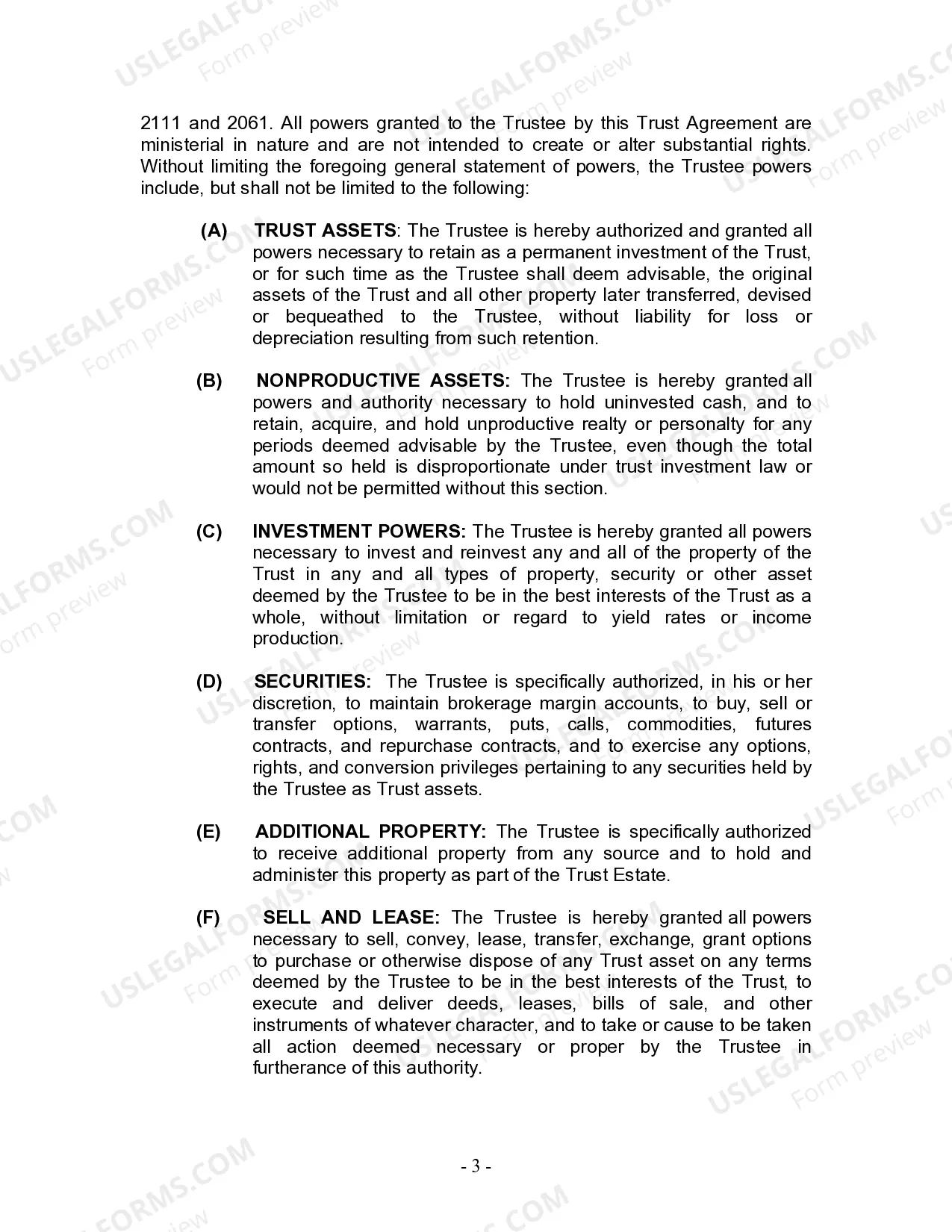 Preview Living Trust for individual, who is single, divorced or widow (or widower) with Children