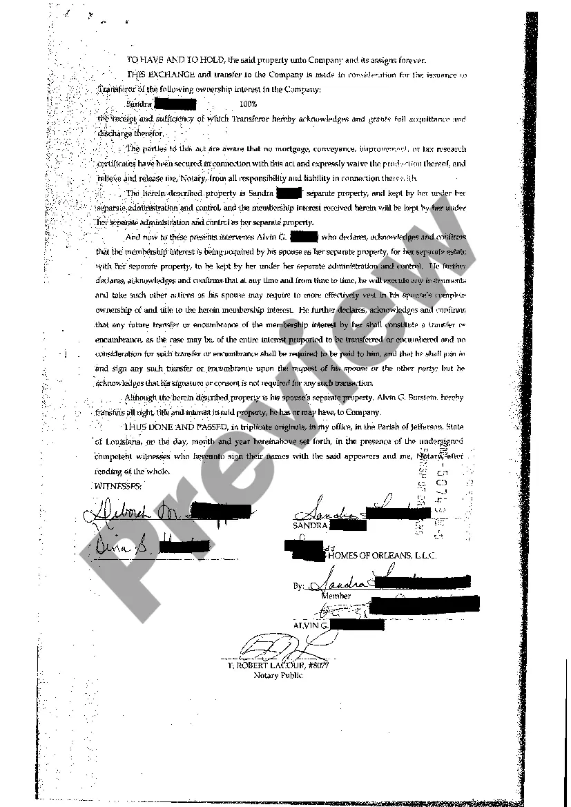 Preview Sample Act Of Exchange