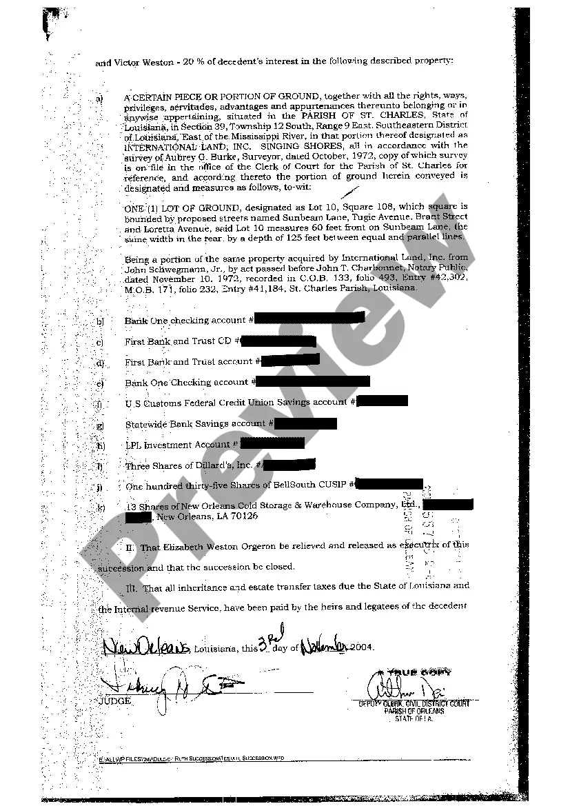 Preview Judgment of Possession