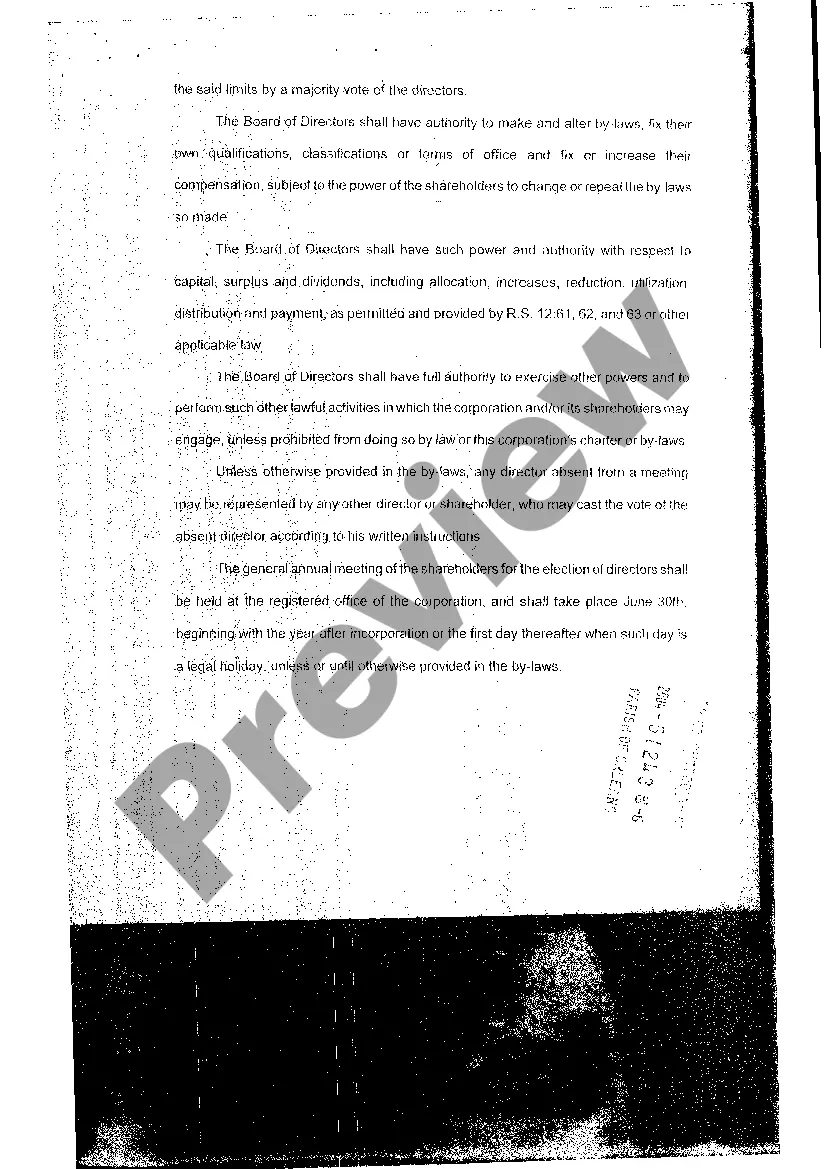 Preview Articles Of Incorporation, Initial Report, and Affidavit of Acceptance of Agency for Service of Process Appointment