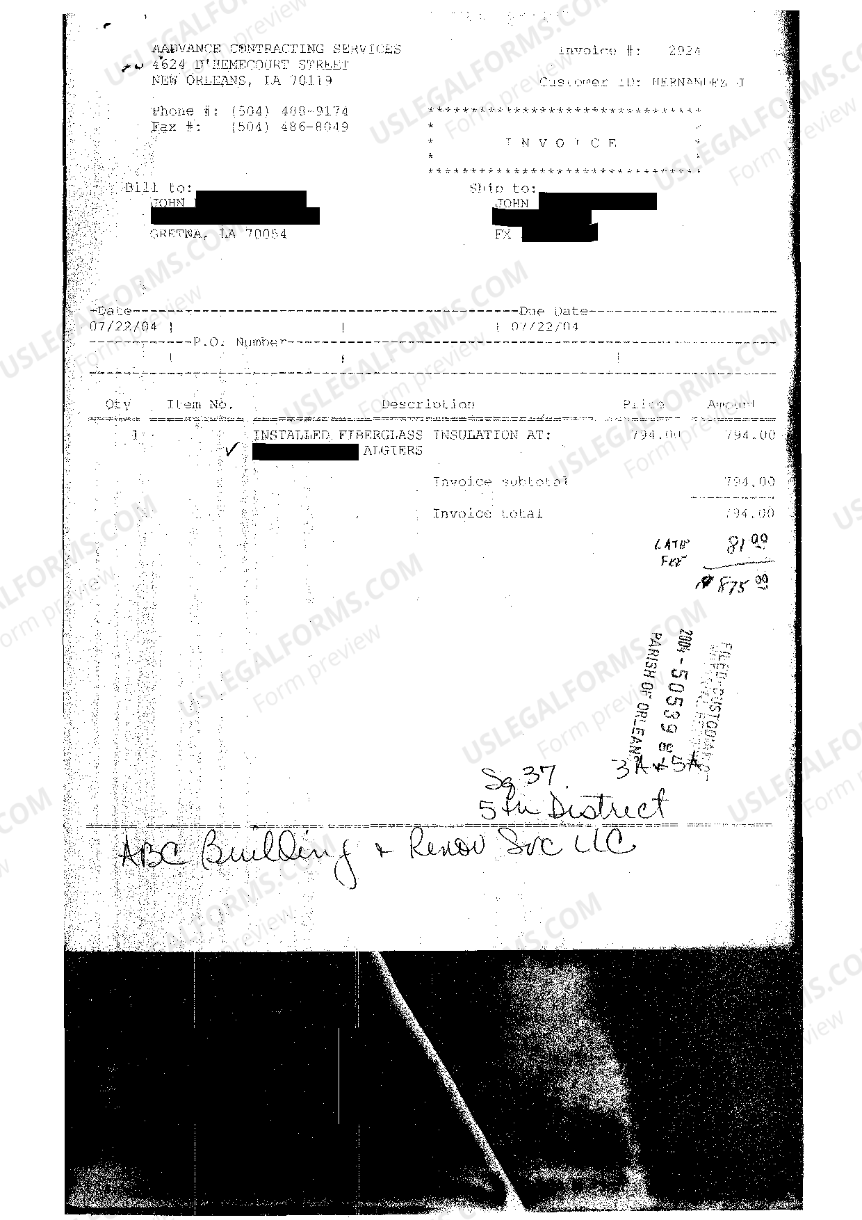 Louisiana Materialman's Lien Materialman's Lien US Legal Forms