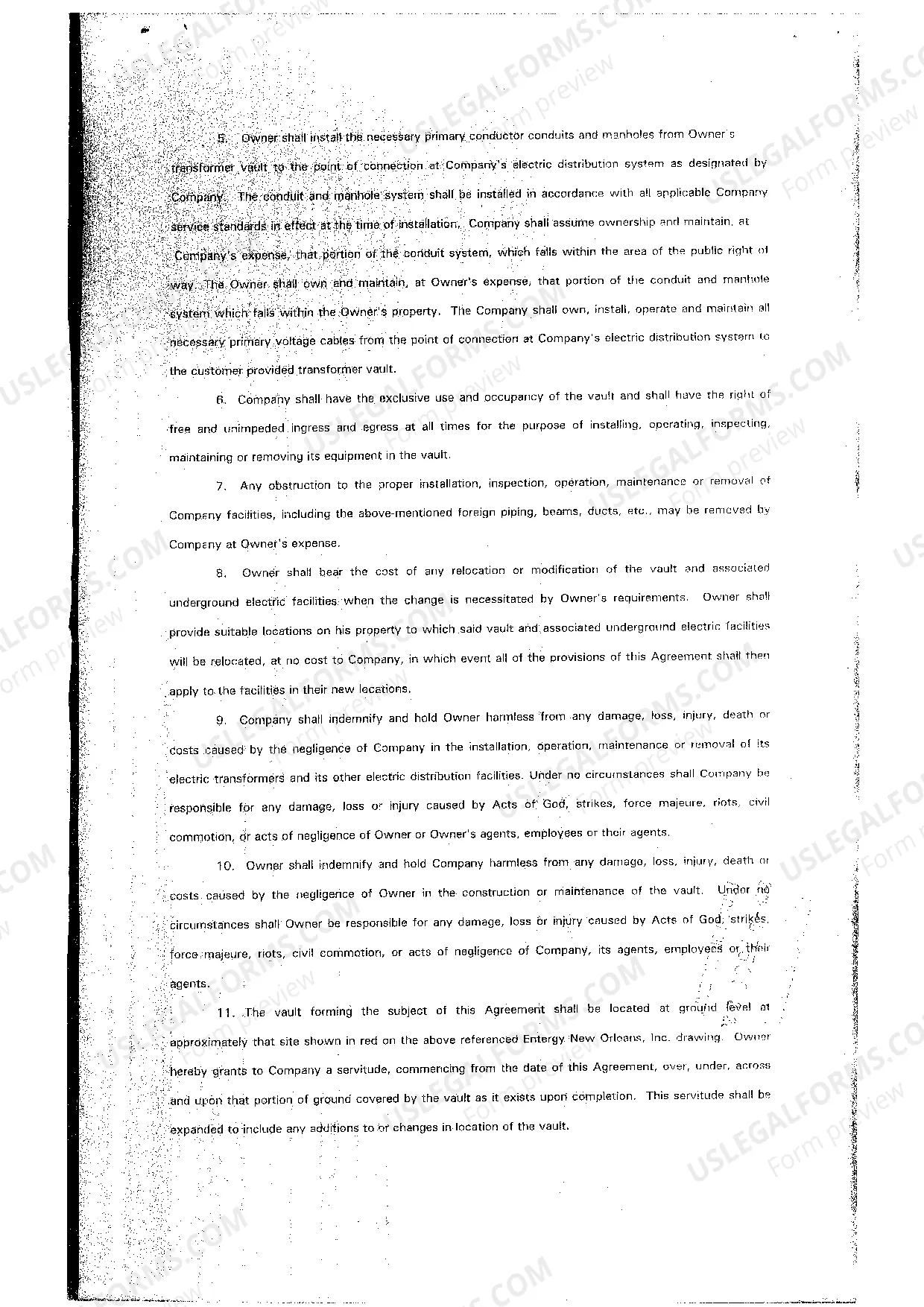 Preview Vault Agreement