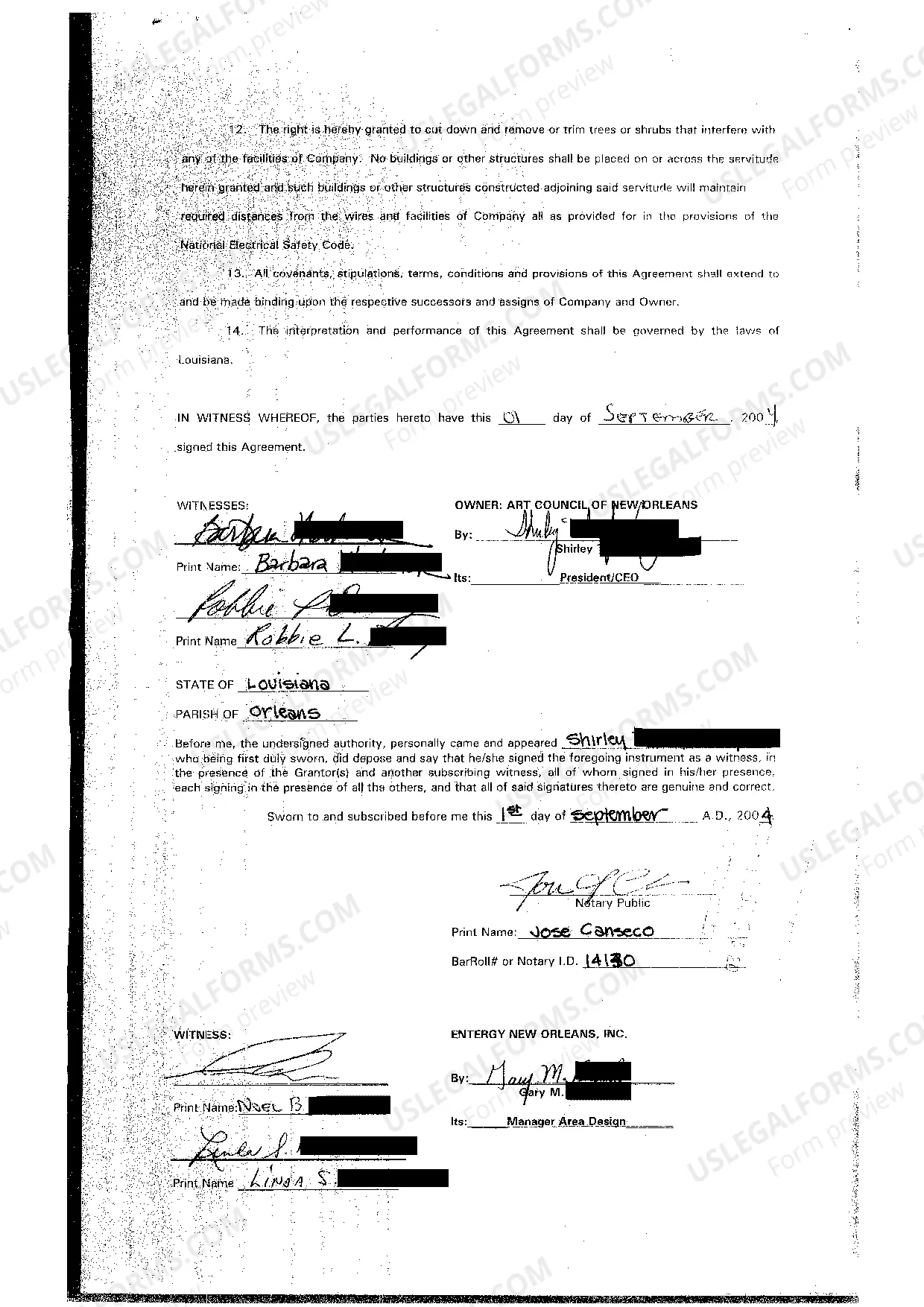 Preview Vault Agreement