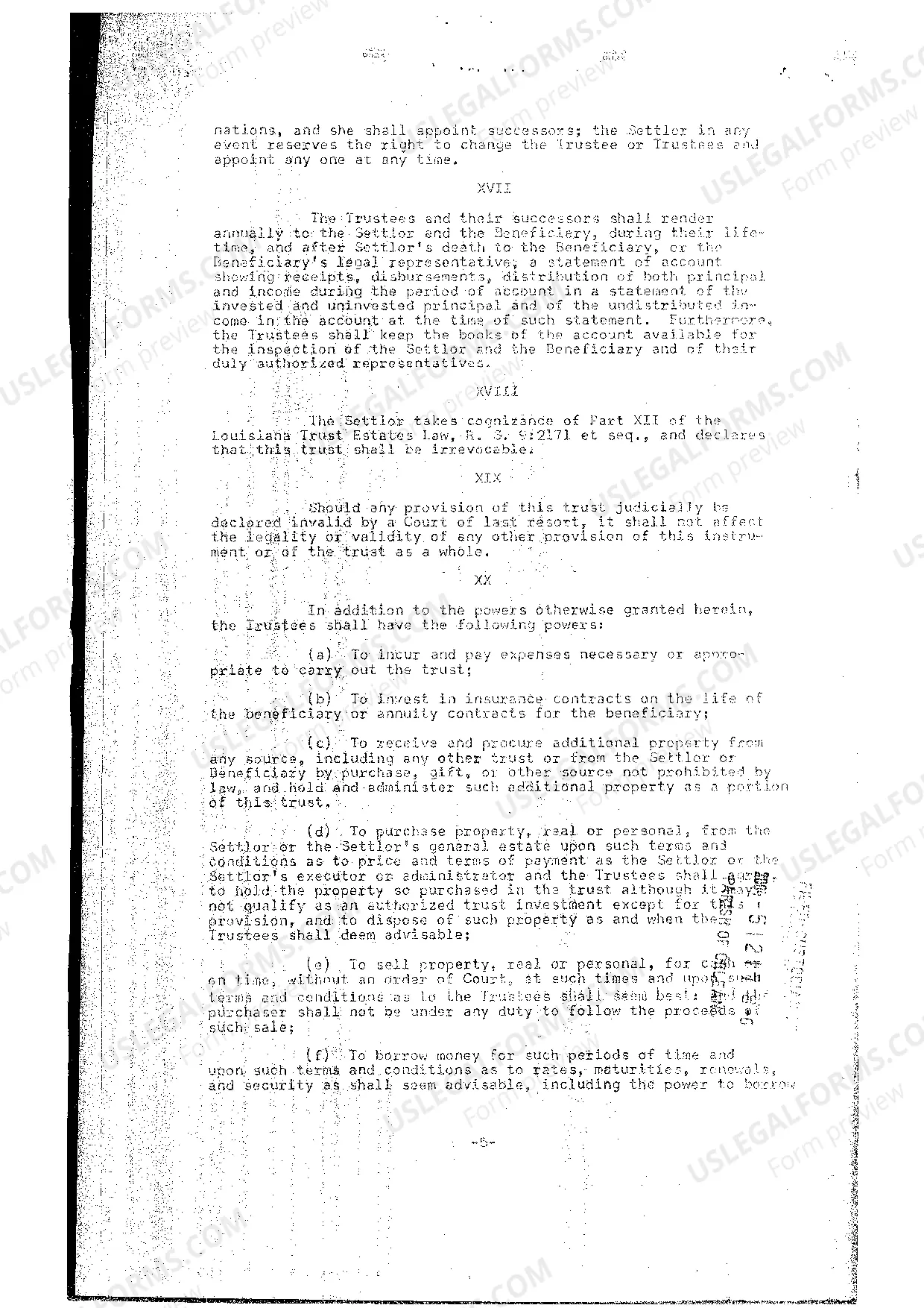 Preview Trust Agreement