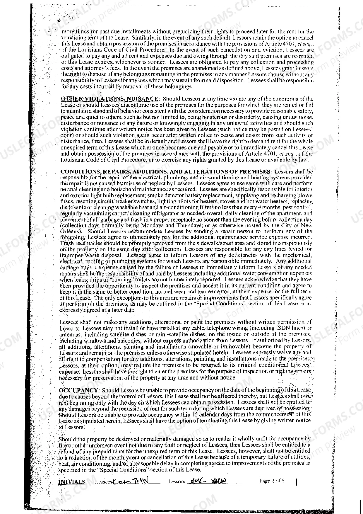 Preview Lease Agreement