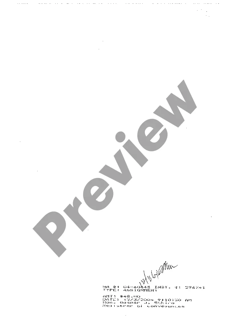 Preview Assignment Of Lease, Rents and Income