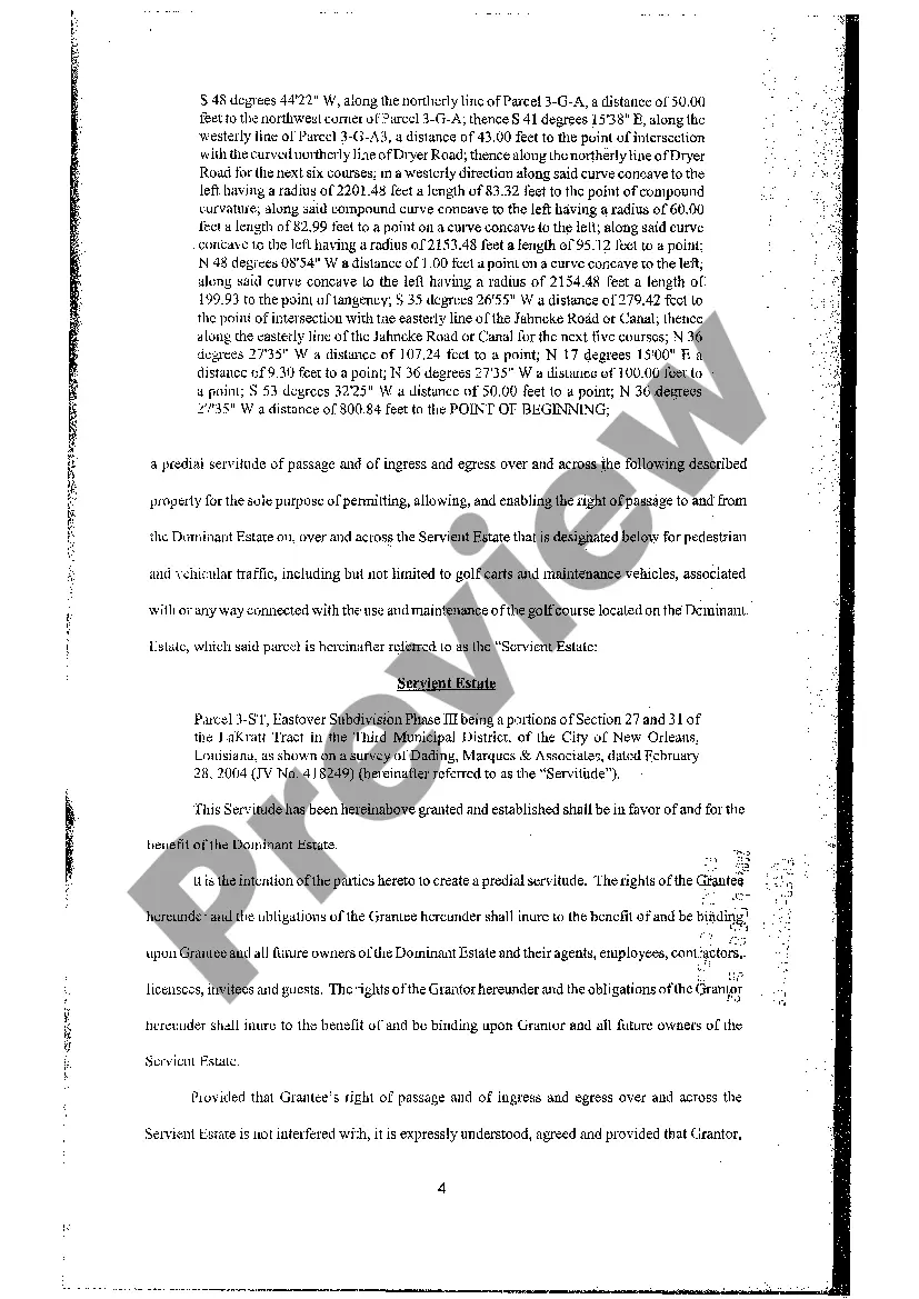 Preview Act Of Grant Of Predial Servitude