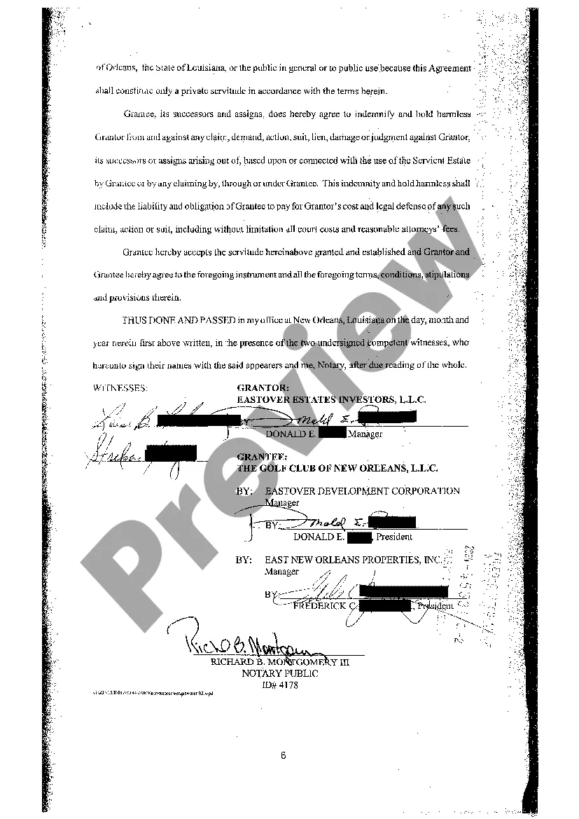 Preview Act Of Grant Of Predial Servitude