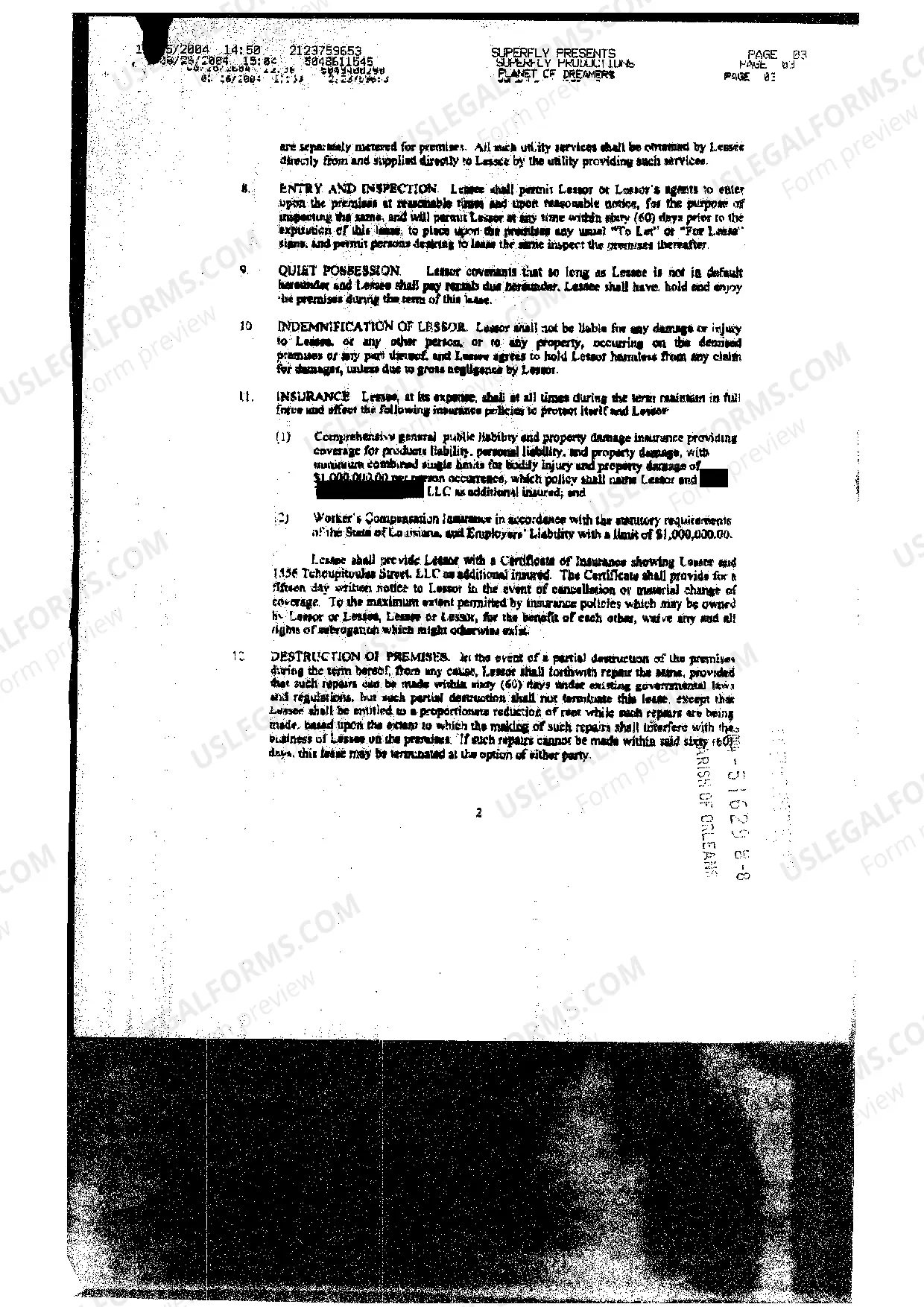 Preview Sample Commercial Lease