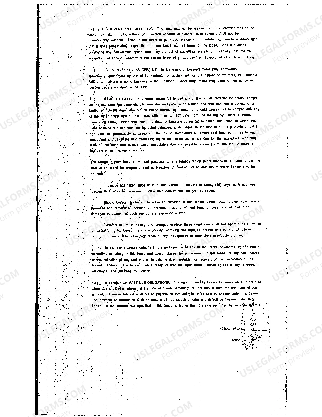 Preview Gross Commercial Lease Agreement