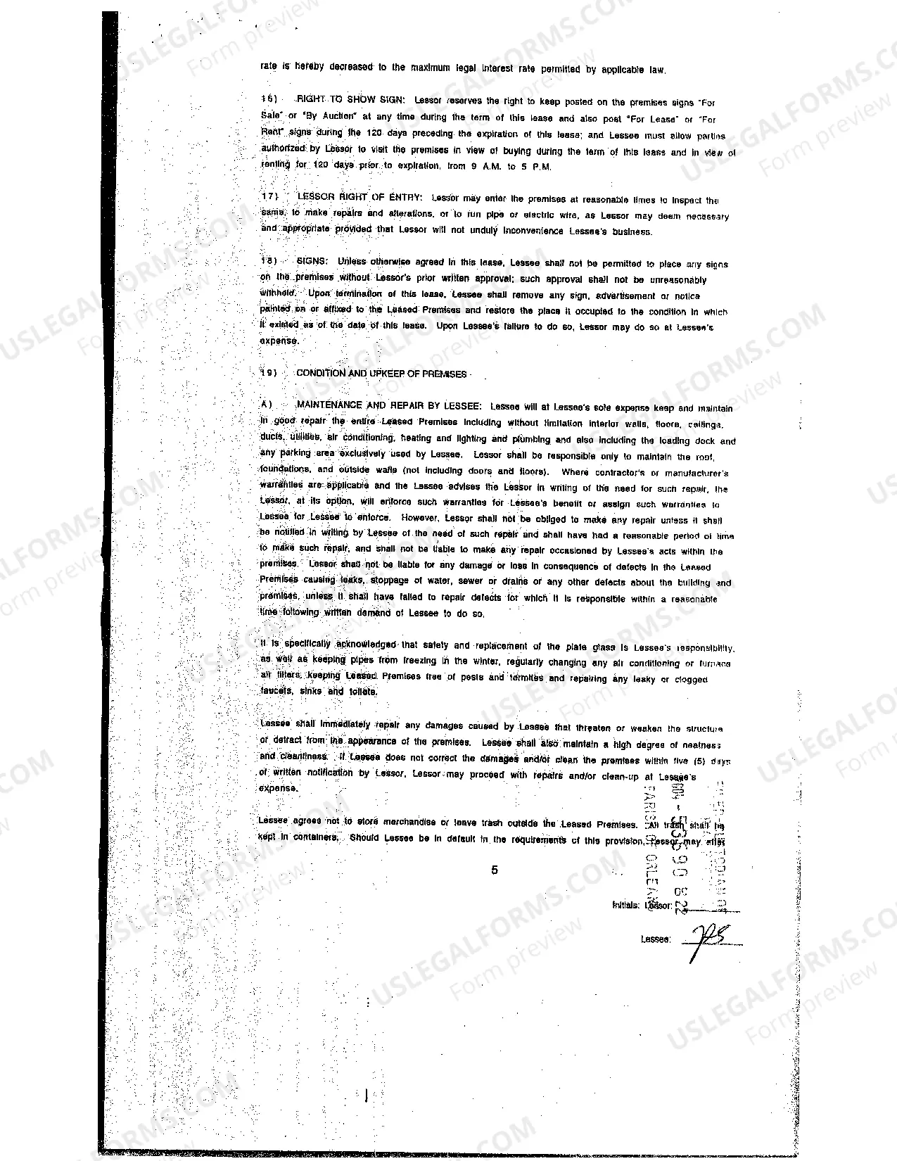 Preview Gross Commercial Lease Agreement