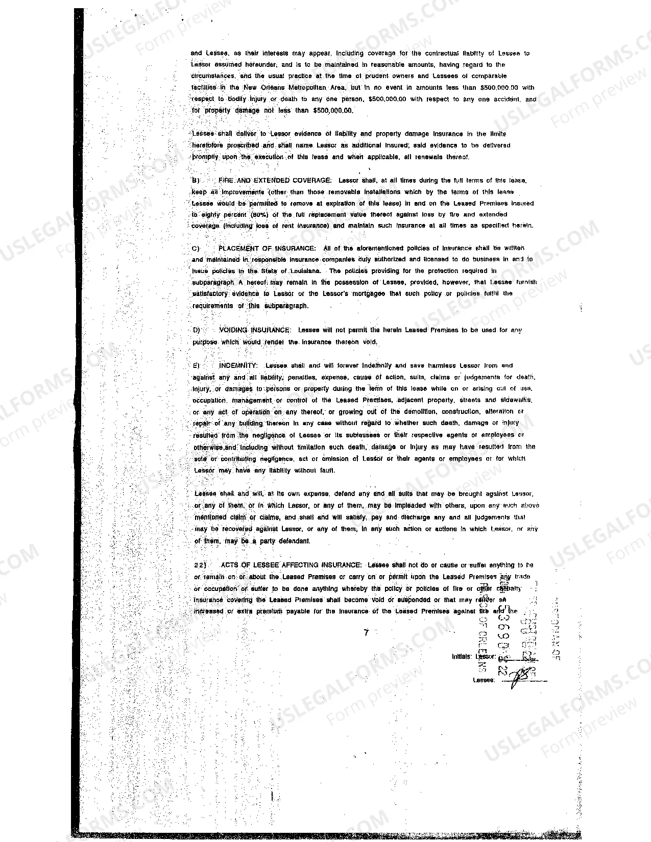 Preview Gross Commercial Lease Agreement