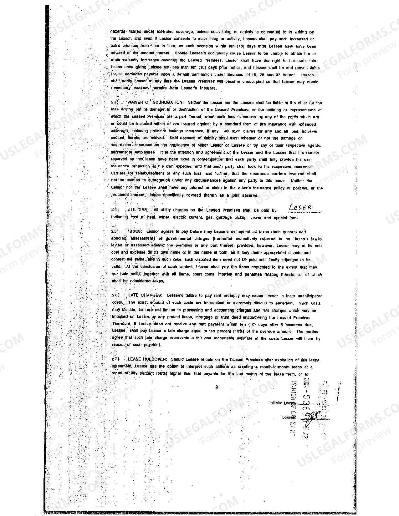 Preview Gross Commercial Lease Agreement