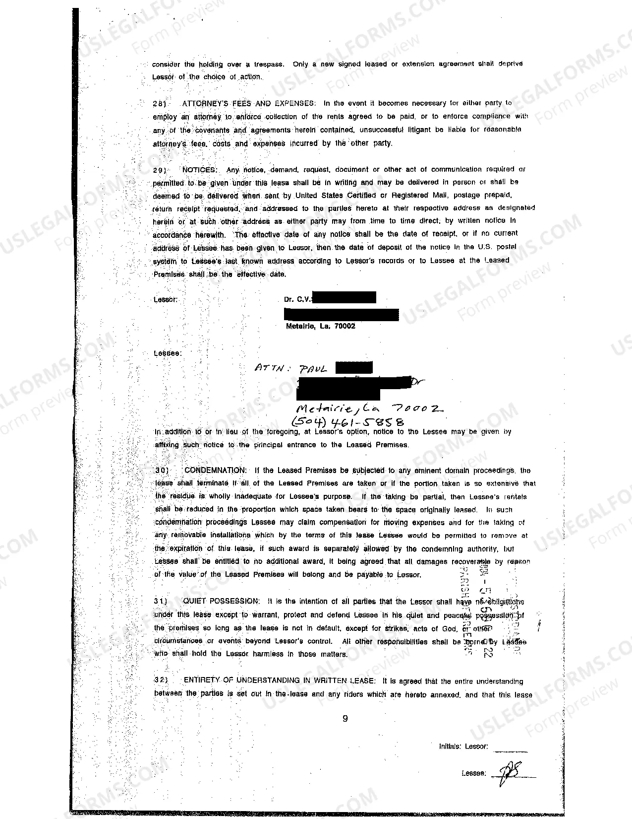 Preview Gross Commercial Lease Agreement