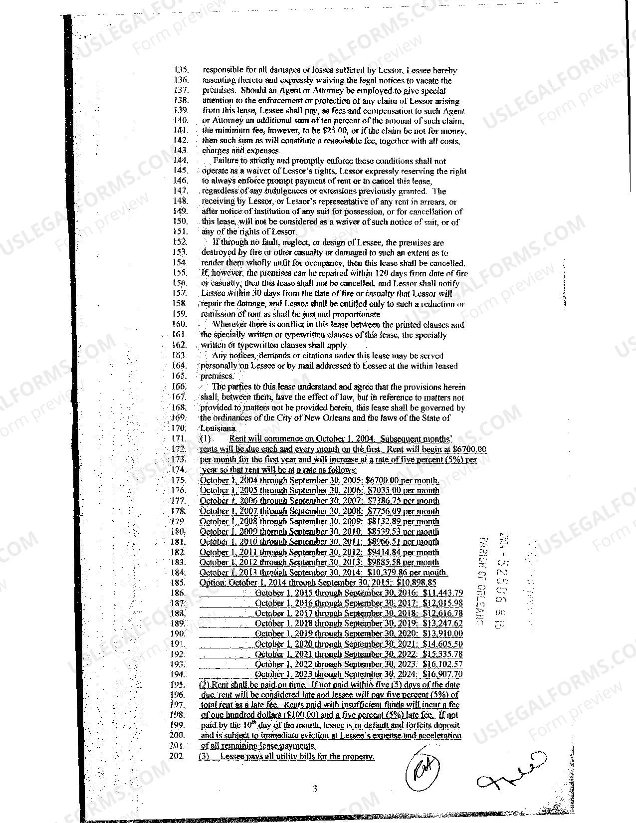 Preview Sample Lease Of Commercial Property