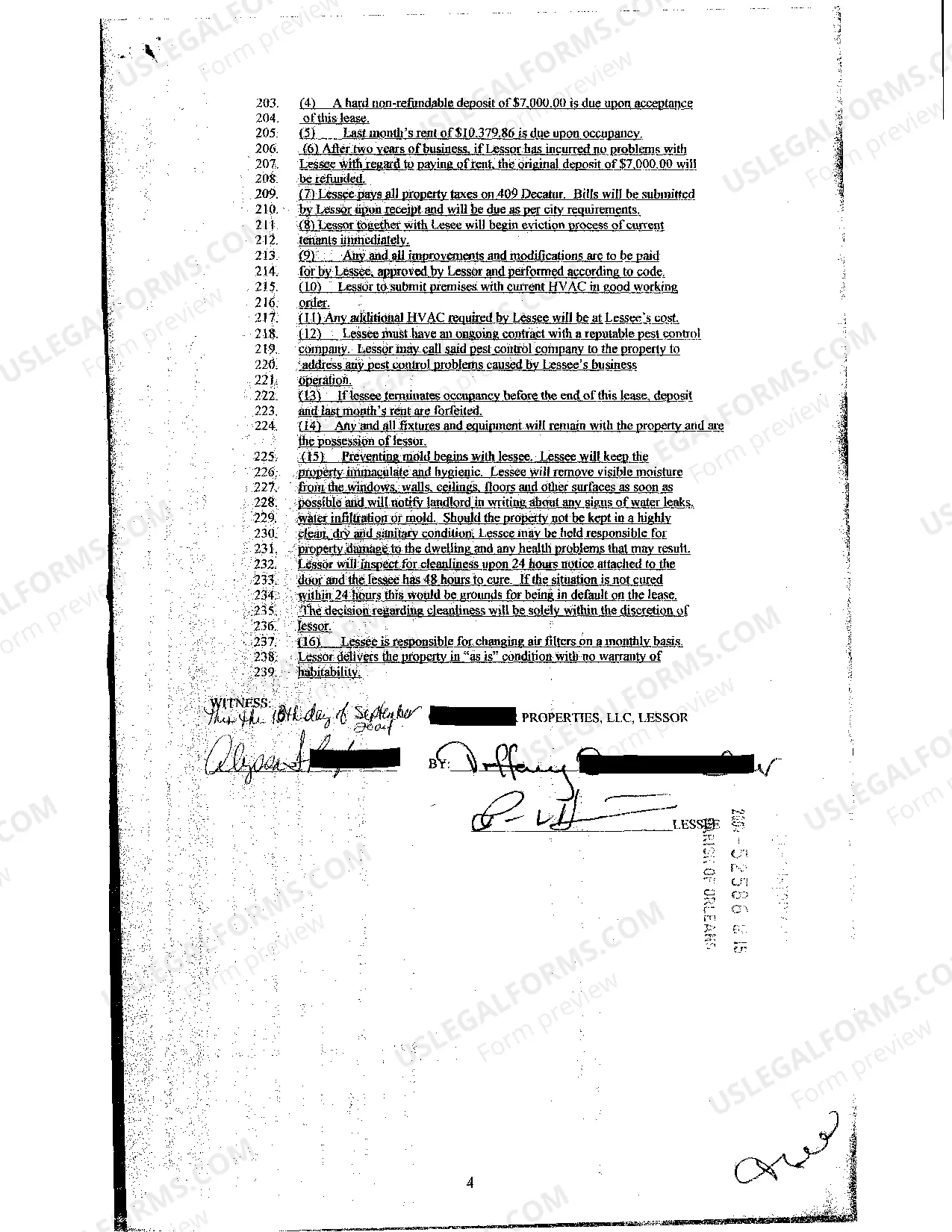 Preview Sample Lease Of Commercial Property