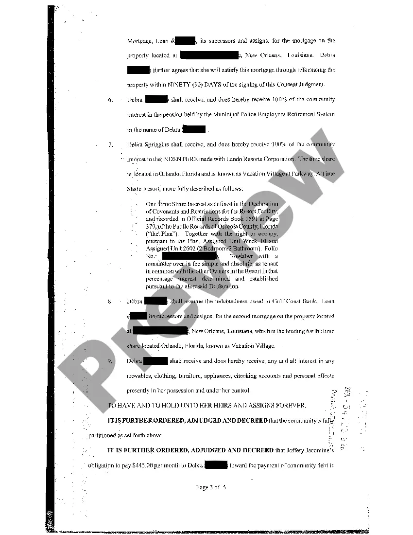 Get Consent Judgment To Partition Community Property Preview Consent Judgment To Partition Community Property