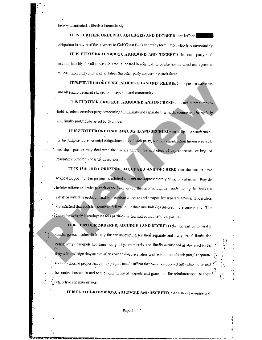 Get Consent Judgment To Partition Community Property Preview Consent Judgment To Partition Community Property