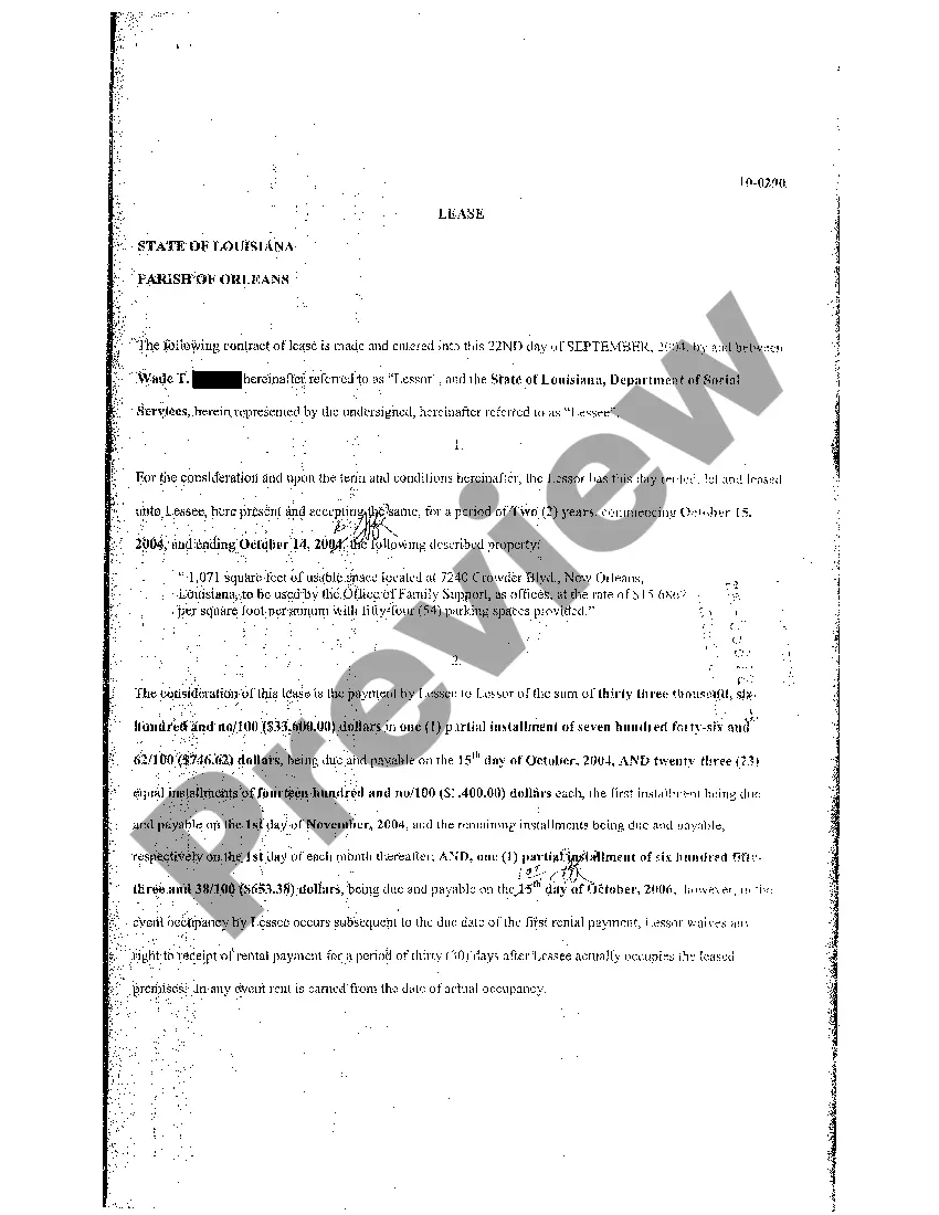 Preview Extract Of Lease, Option, Amendment