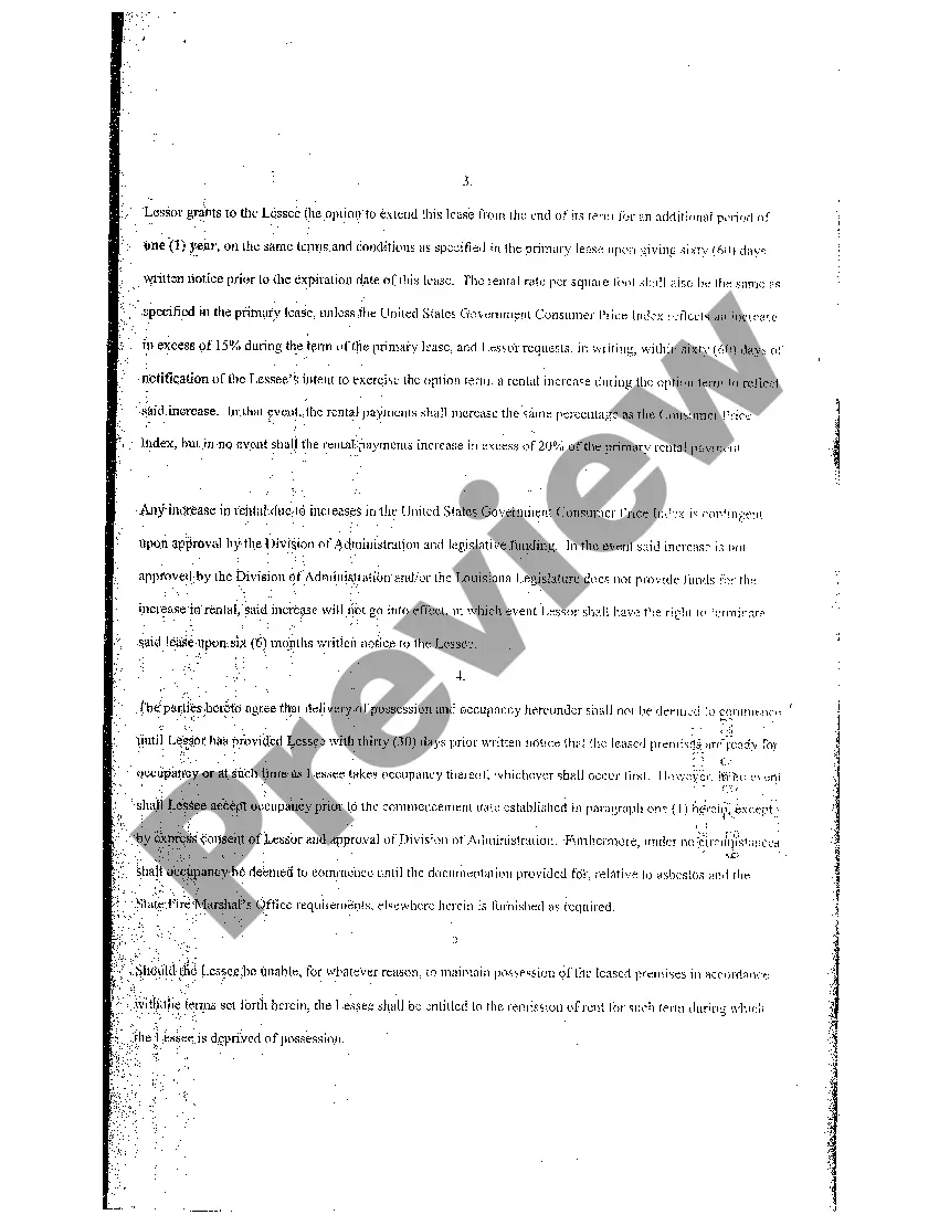 Preview Extract Of Lease, Option, Amendment