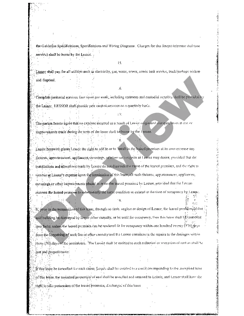 Preview Extract Of Lease, Option, Amendment