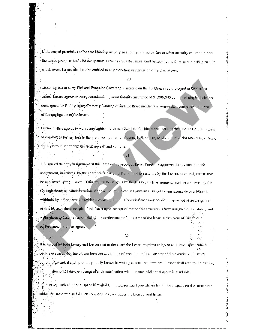 Preview Extract Of Lease, Option, Amendment