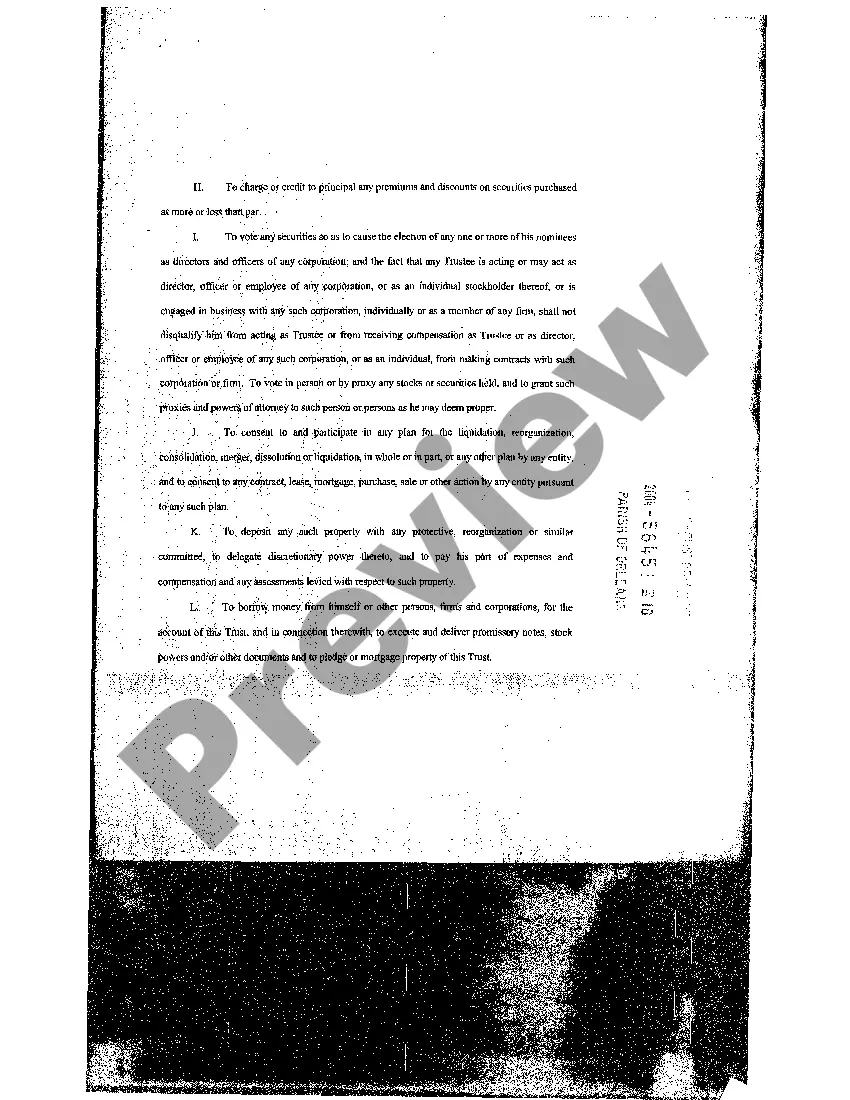 Preview Memorandum Of Trust - Long