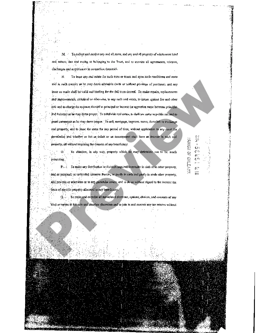 Preview Memorandum Of Trust - Long