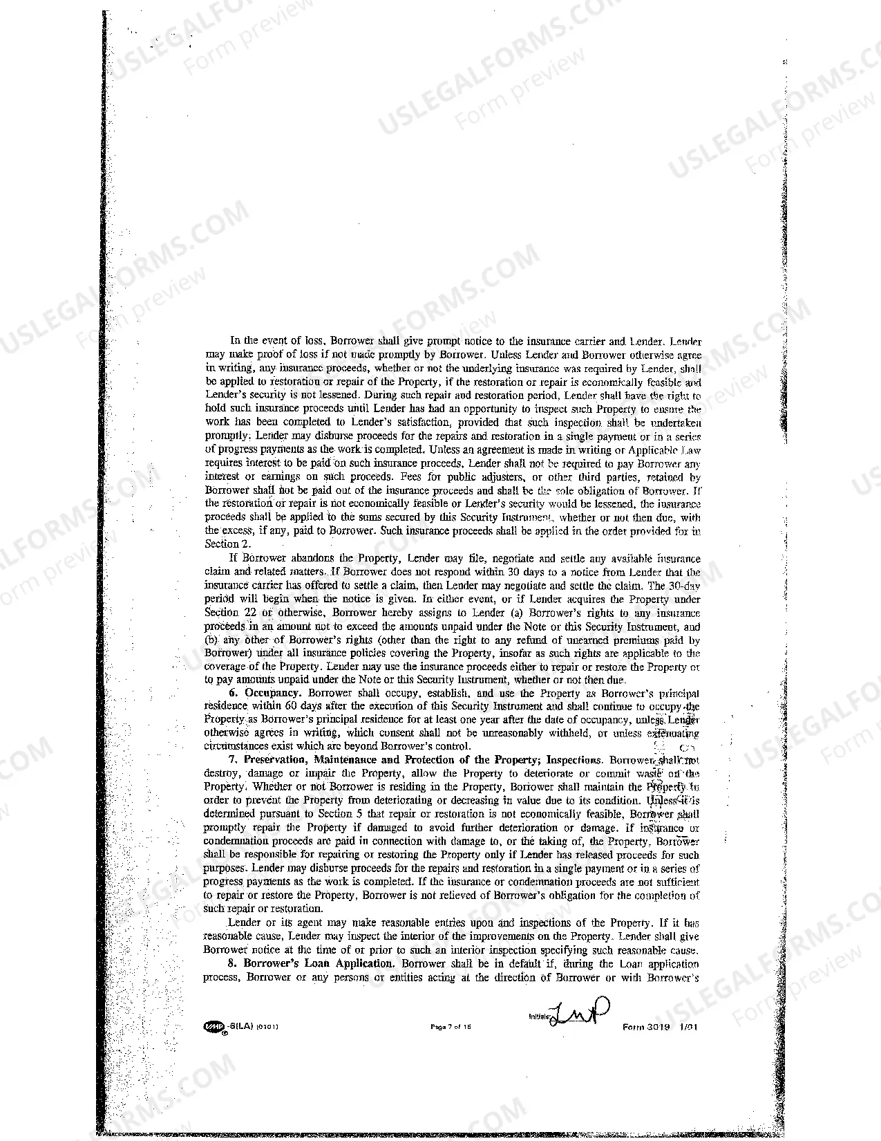 Preview Sample Mortgage