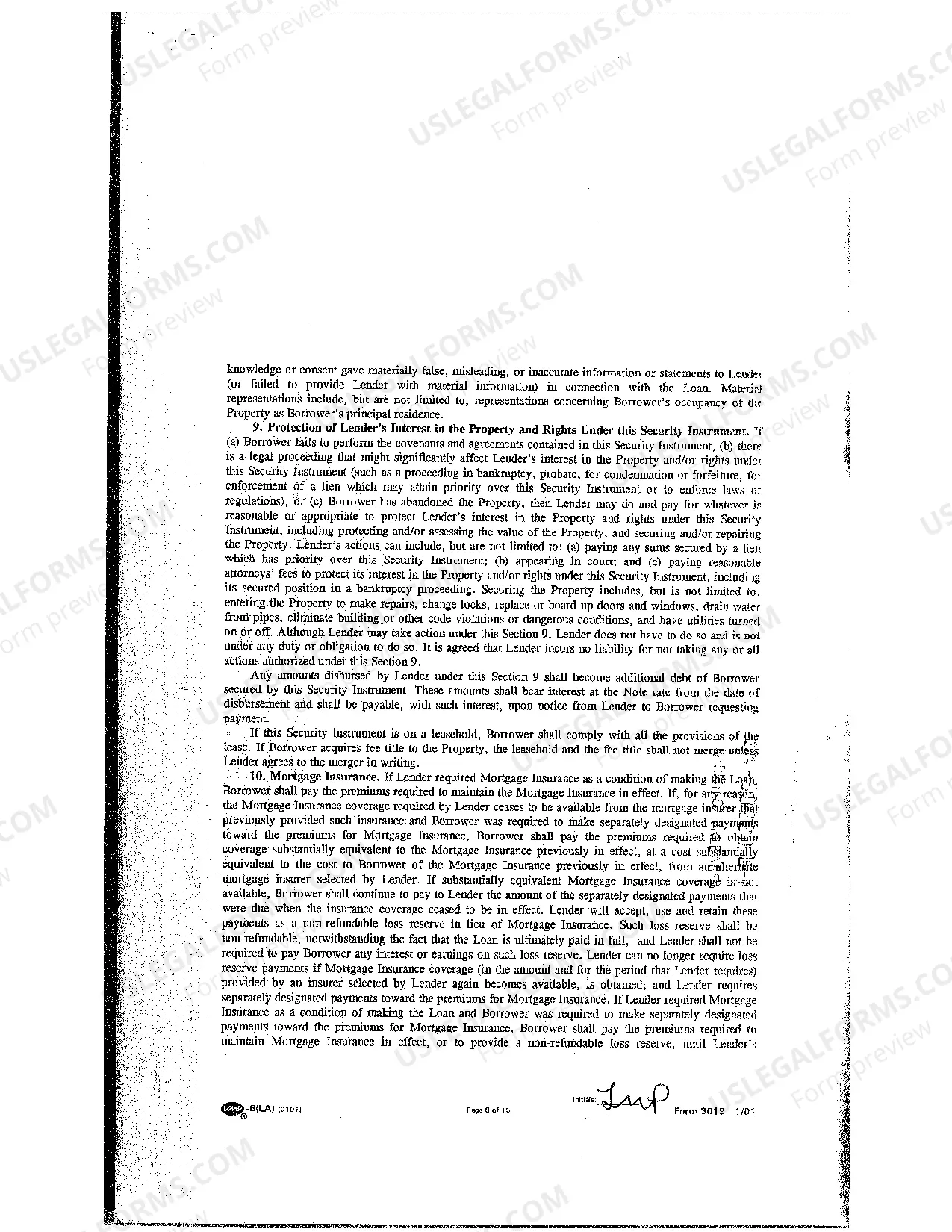 Preview Sample Mortgage