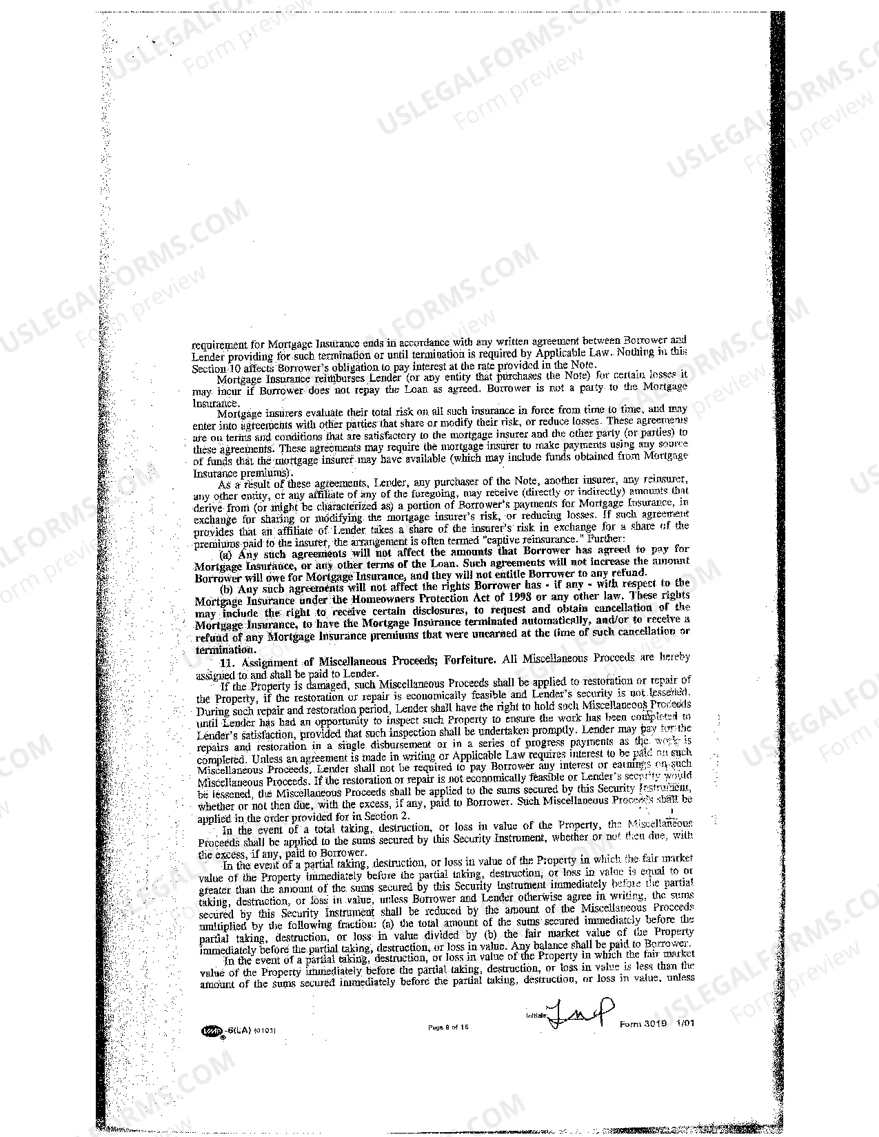 Preview Sample Mortgage