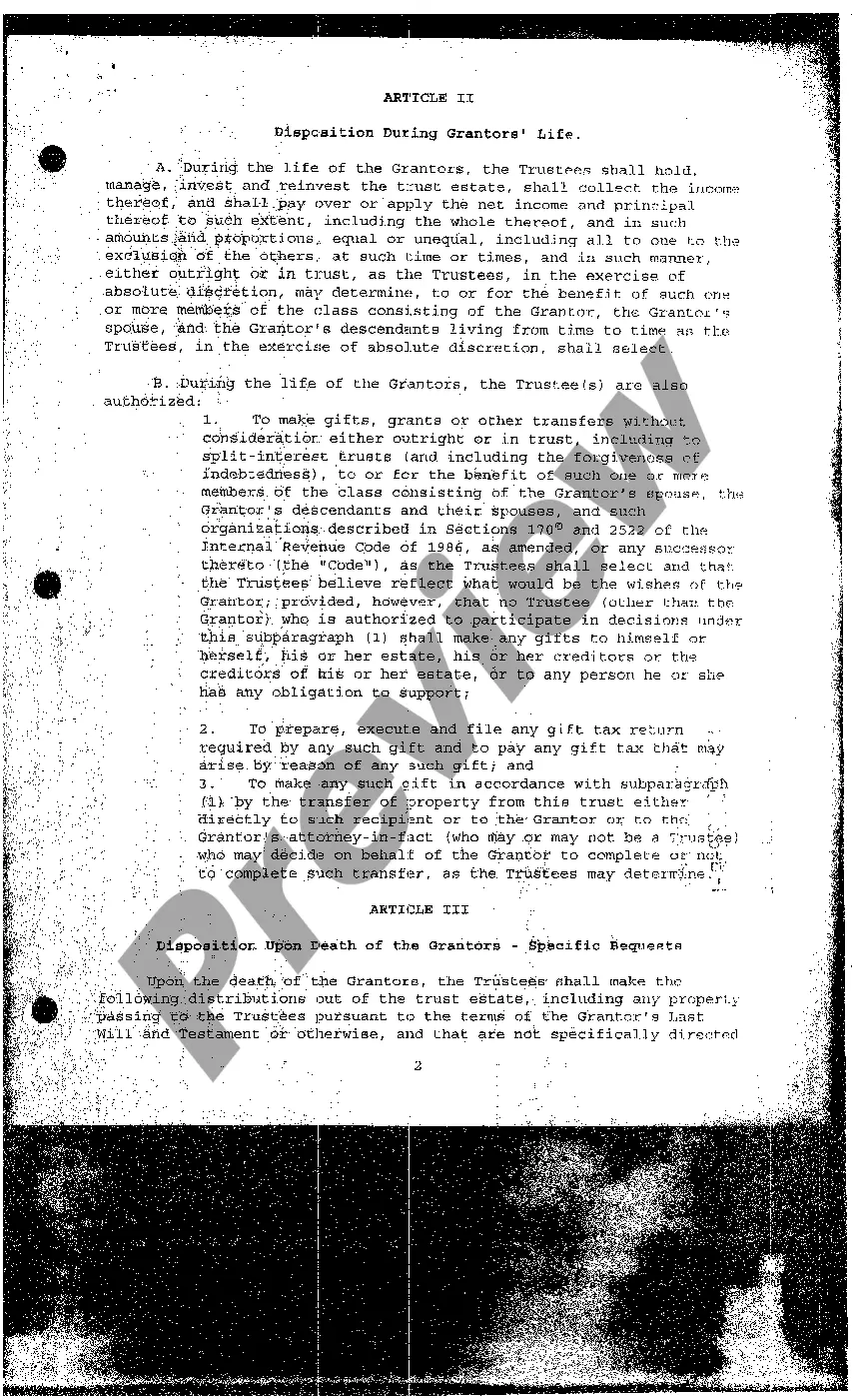 Preview Declaration Of Trust