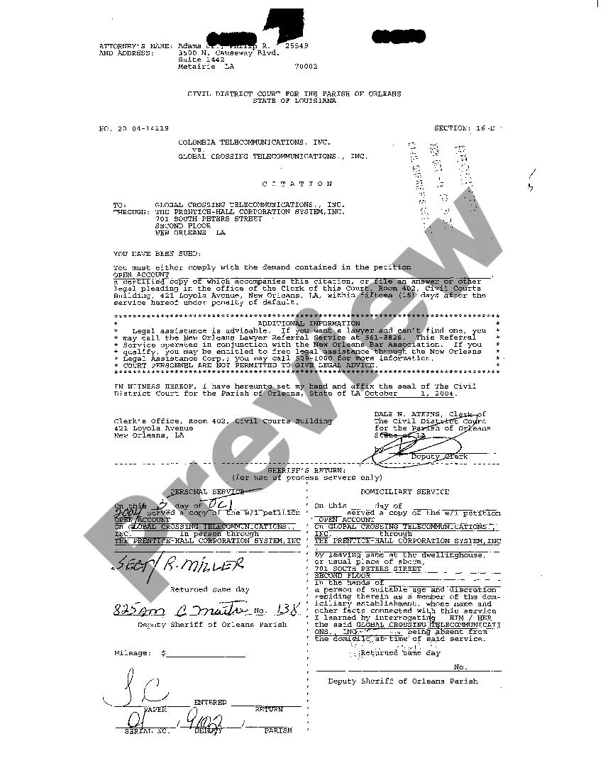 Preview Sample Petition On Open Account