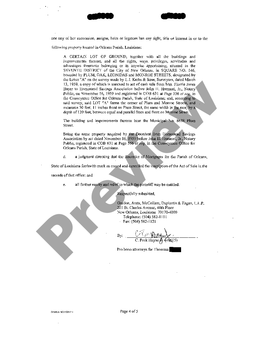 Louisiana Petition to Appoint Succession Administrator Administrating