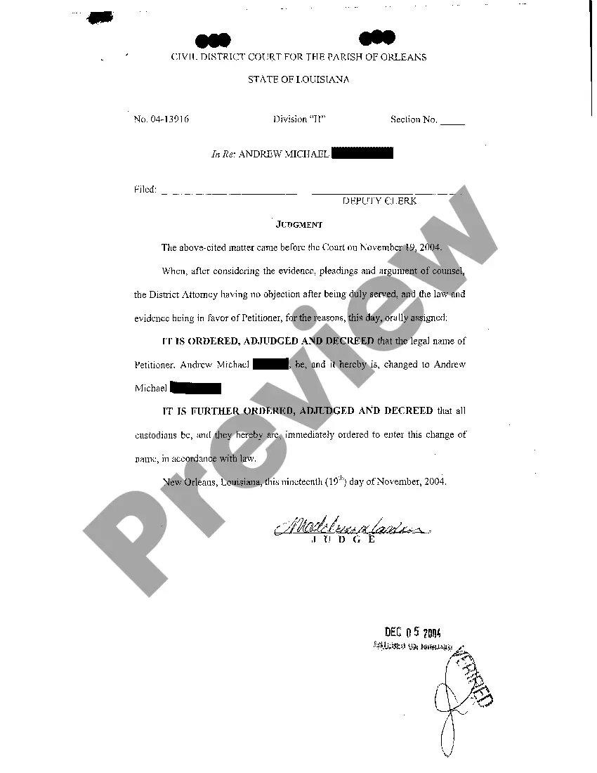 Get Petition For Change Of Name of an Adult Preview Petition For Change Of Name of an Adult