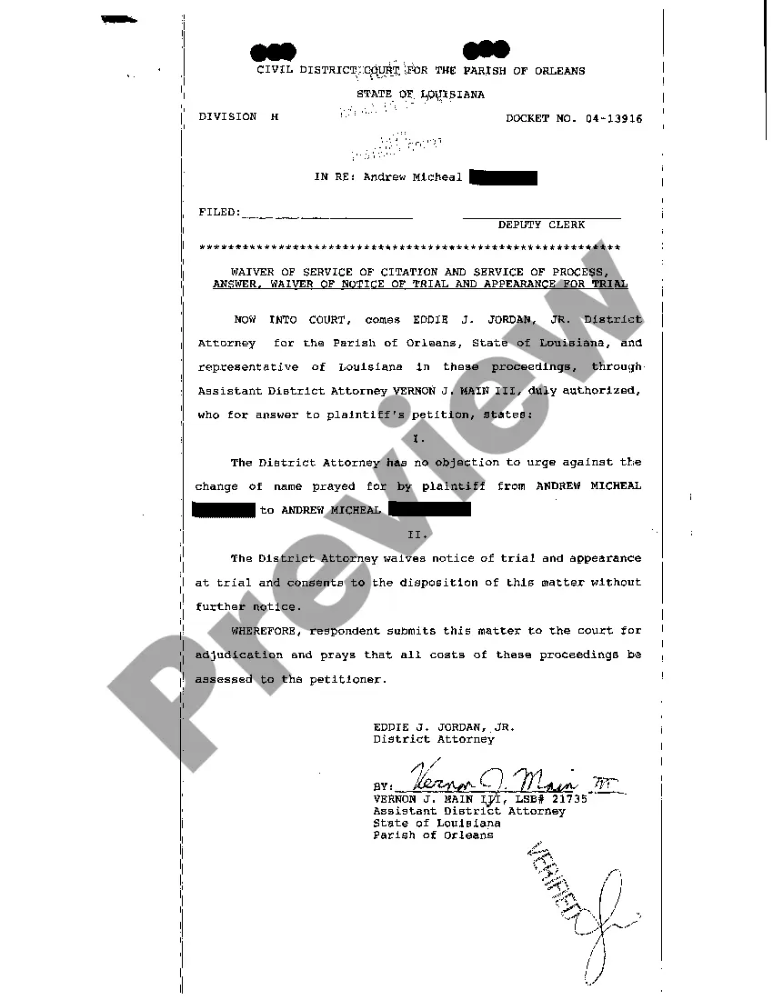 Get Petition For Change Of Name of an Adult Preview Petition For Change Of Name of an Adult