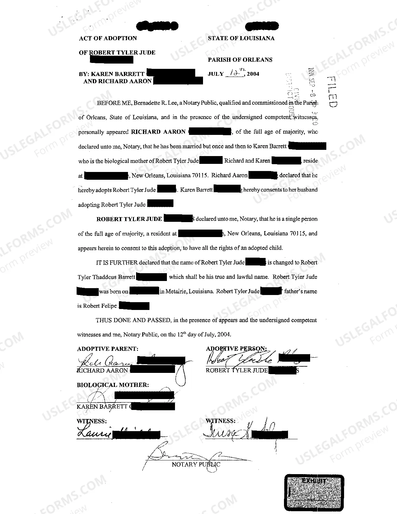 Preview Petition For Judgment Of Adoption Based On Notarial Act Of Adoption