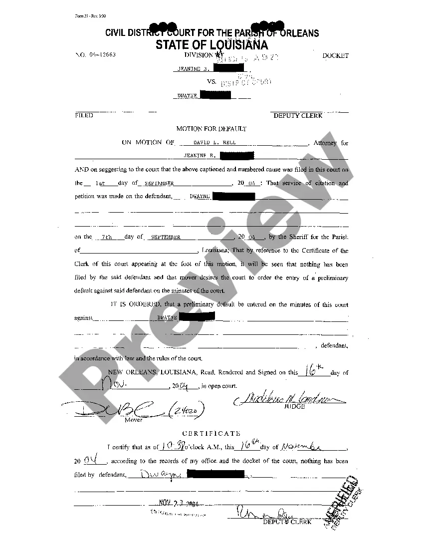 Get Petition For Divorce Based Upon LSA C.C ART. 103(3) And Sole Custody Preview Petition For Divorce Based Upon LSA C.C ART. 103(3) And Sole Custody