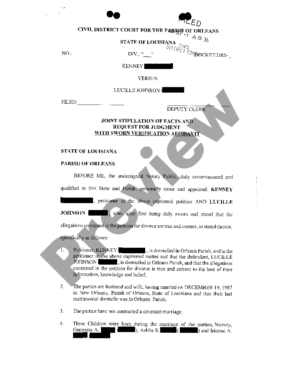 Louisiana Petition For Divorce US Legal Forms