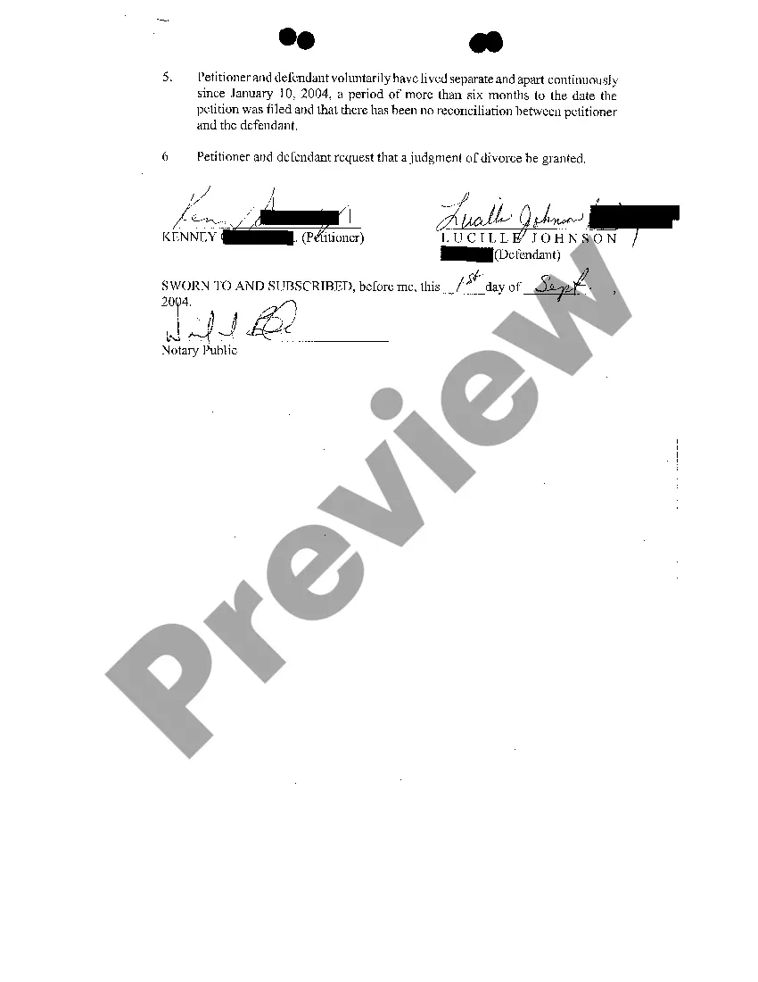 Preview Petition For Divorce